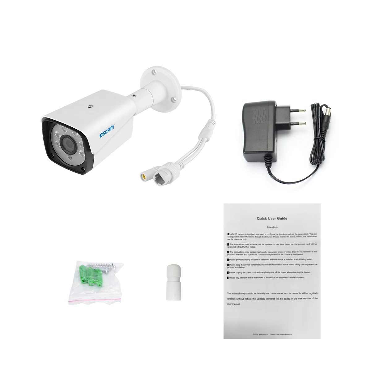 Новейшая ESCAM QH002 HD 2MP IP камера ONVIF H.265 P2P наружная Водонепроницаемая ИК-камера с функцией интеллектуального анализа наблюдения