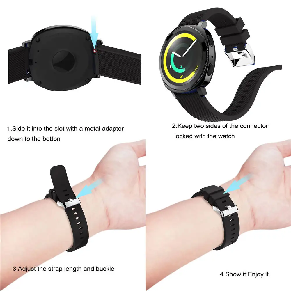 Ремешок для часов 20 мм Garmin Vivoactive 3 Amazfit Bip ремешок/645 силиконовый резиновый ремешок