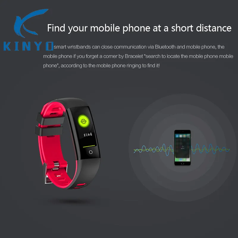 New Bluetooth Smart band Heart Rate Monitor Sports Fitness Activity Tracker Color Display Wristband for Android IOS phones | Электроника
