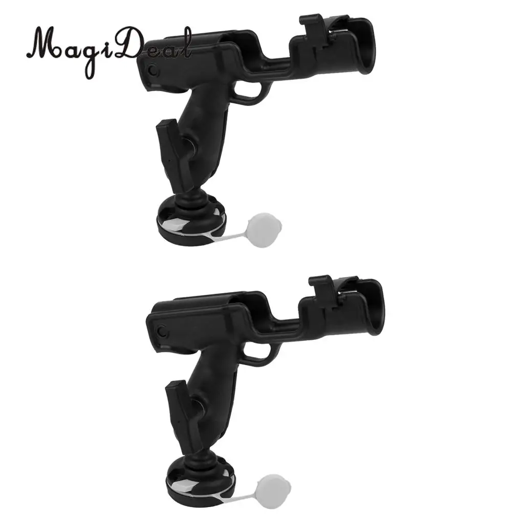 2PCS Premium Nylon 360 Degree Rotatable Adjustable Fishing Rod Holder Boat Fishing Rod Holder Rack with mount base and screws