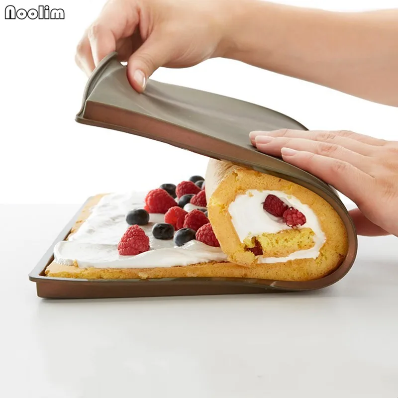 NOOLIM Non Stick Silicone Baking Mat Pad Swiss Roll Baking Sheet