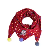 Весенние клетчатые треугольные зимние осенние шарфы в горошек для маленьких девочек шаль для мальчиков и девочек, детские хлопковые воротники с воротником, теплый детский шейный платок