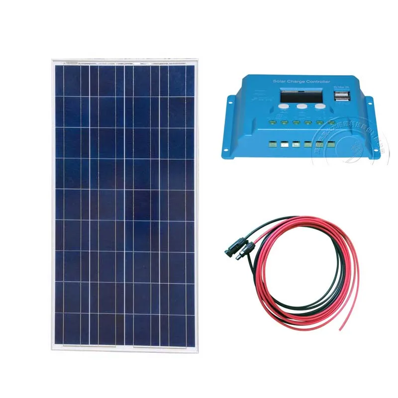 solar  panel kit 150W poly cable