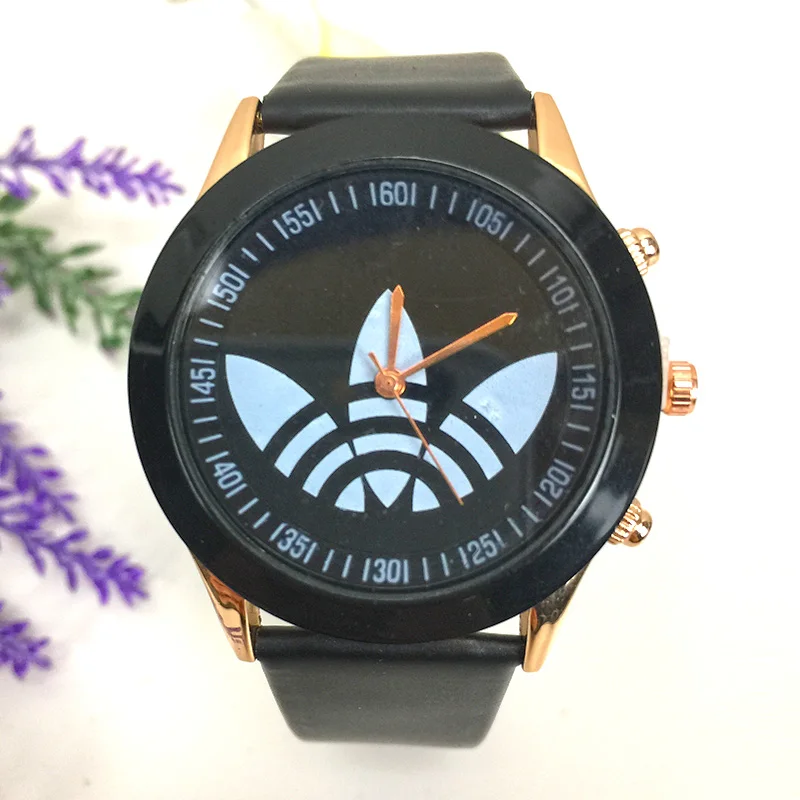 

2019 New Fashion Brand AD Quartz Watch Men Leather Casual Dress Clover Watches Sports Wrist Watch reloj saati relogio masculino
