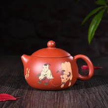 230 мл yixing фиолетовый песок Чай горшок оригинальные ремесла Чжу грязи в ковбойском стиле чайник xishi чайный набор кунг-фу