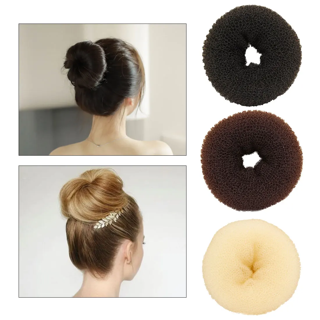 

1pcs Fashion Women Magic Shaper Donut Hair Ring Bun haar Accessories Lady Styling Tool Hair Accessories Donut Hair Tools
