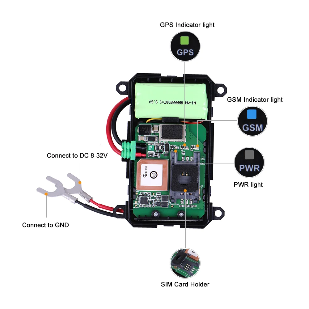 Универсальный автомобильный gps трекер GB100 водонепроницаемый IP65 8 в до 32 В на батарейках, страховое телематическое устройство GSM gps определение местоположения