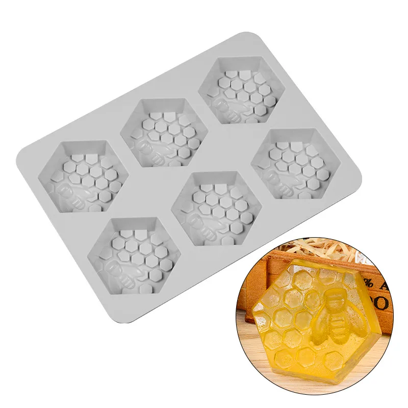 

Honey Bee Wedding Silicone Soap Mold 6 Forms For Crafts Cube Multi DIY Handmade Soap Making Supplies Material Tools