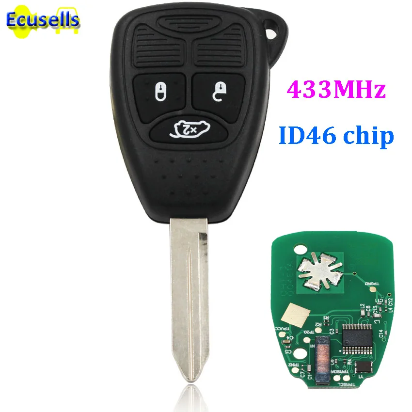 3pcs/lot Keyless ENTRY Remote Key Fob 3 Button for Chrysler 300C PT Cruiser Sebring With Chip
