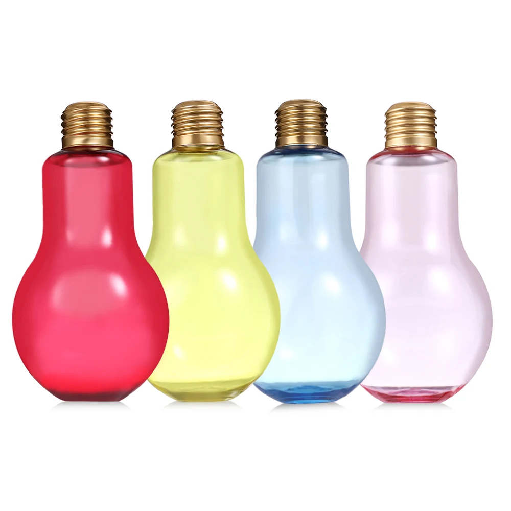 New 300ml Bulb Water Bottle Cute Brief Fashion Cute Milk Juice Light