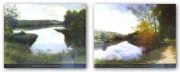 Path Along The River-Summer Inlet Set 32x24 Art Print Poster