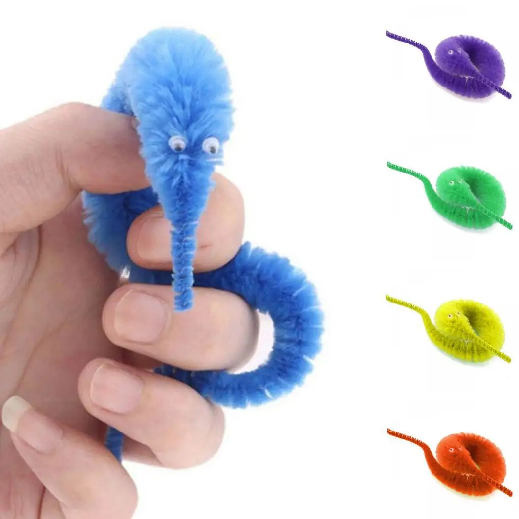 

Cartoon Multicolor Wiggle Worm Fuzzy Toy Party, Club, Magic Show, etc Kids 2.5g Party Trick Game