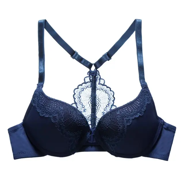 EFINNY Sexy Front Buckle Bra Women Lace Beauty Back With Steel Ring