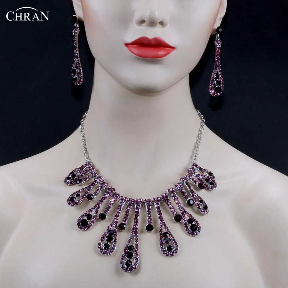 CHRAN font b Luxury b font Costume Crystal Bridal font b Jewelry b font Sets Exquisite