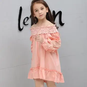 

2020 Summer Girls Lace Dress Teenage Girls Princess Dress Long Sleeve Elegant Dress Girls Children Fashion Girls Princess Dress