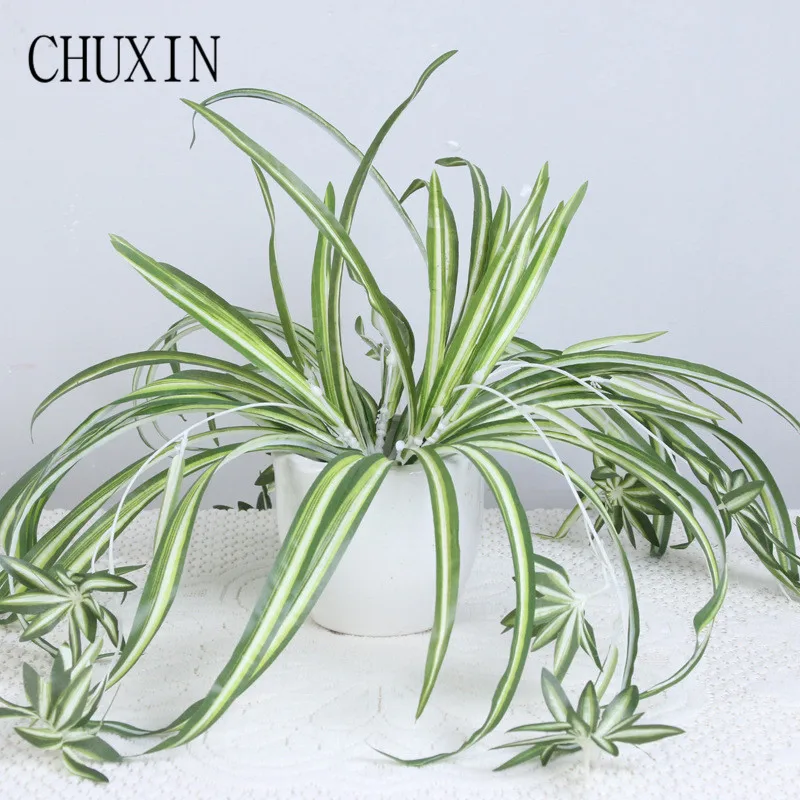 Artificial Flower Green Chlorophytum Indoor Simulation Plant Decorative Ornament 