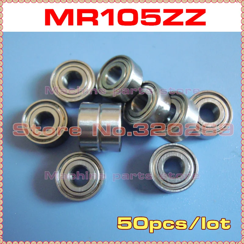

50pcs radial shaft ball bearing MR105ZZ 5*10*4 5x10x4mm metal shield For HSP Redcat Himoto Model RC Car Replacement Parts