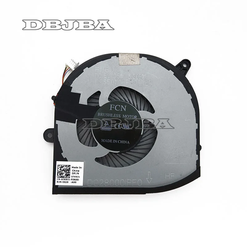 Новый вентилятор охлаждения для ноутбука DELL XPS 15 9560 Precision 5520 M5520 P56F DC28000I0F0 0TK9J1 TK9J1