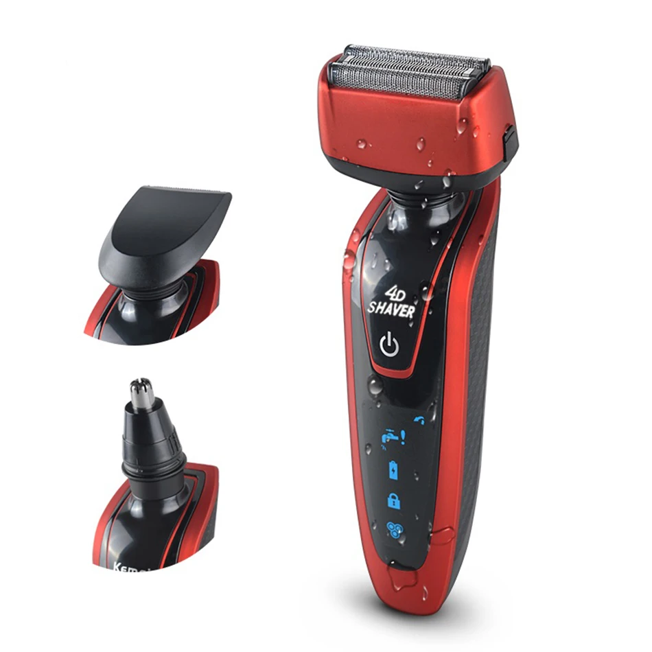 Kemei 3 in 1 Razor Rechargeable waterprrof Electric brand shavers for