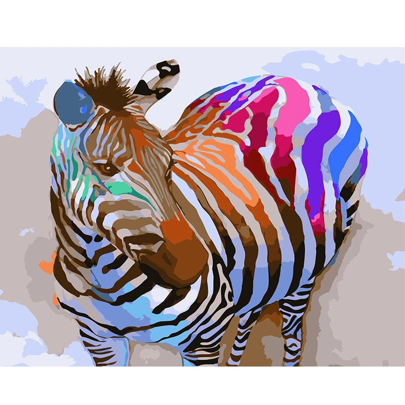 Peinture murale toile pour salon | Cadres photos avec numéros, peinture  animale, couleur zèbre, décoration de maison, peinture pour salon |  AliExpress
