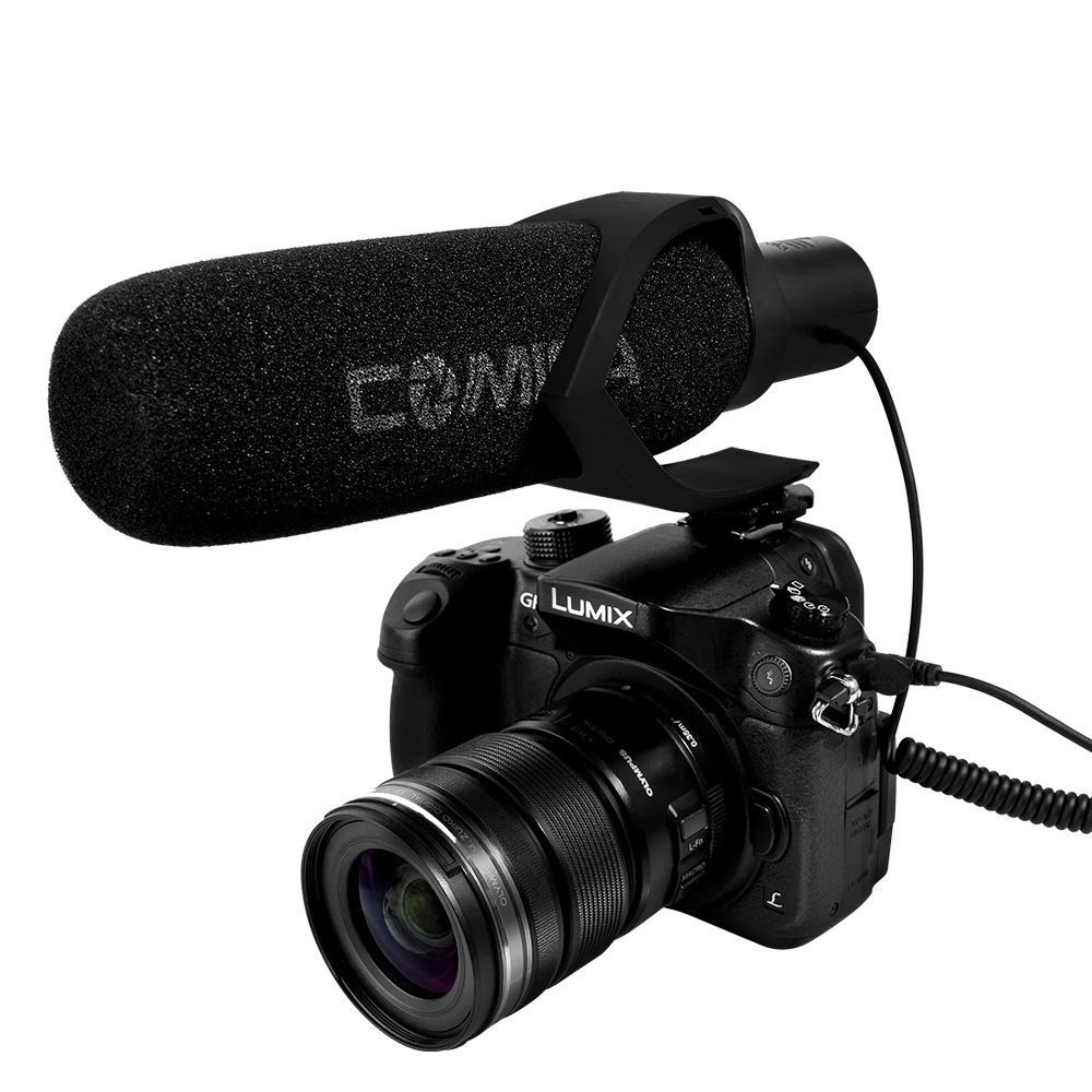 

Comica CVM-V30 Camera Microphone Super-Cardioid Directional Condenser Photography Interview Lightweight Video Microphone
