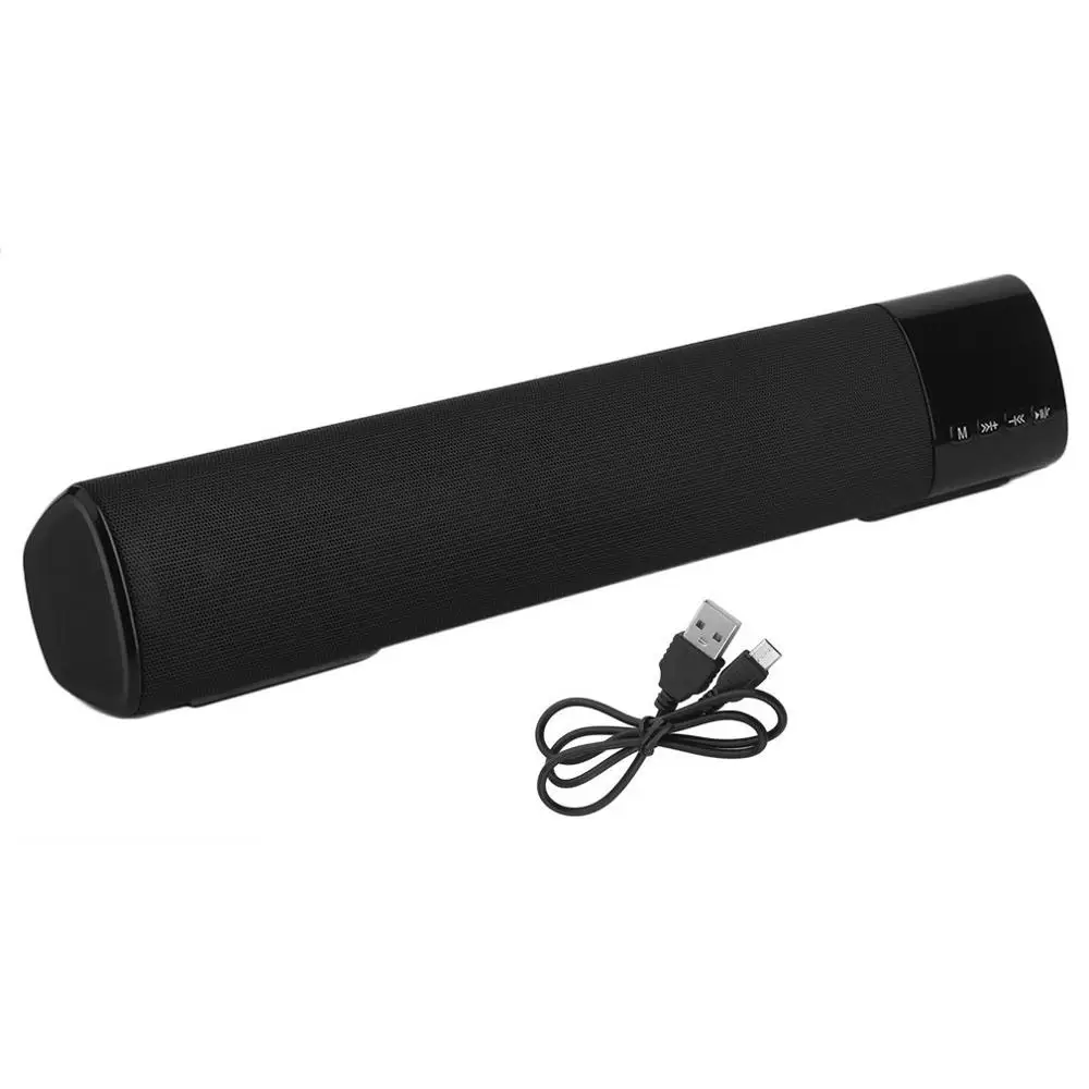 

Professional Wireless Soundbar Hands Free Stereo Music Sound Bar Speaker System Support TF Card For TV Home