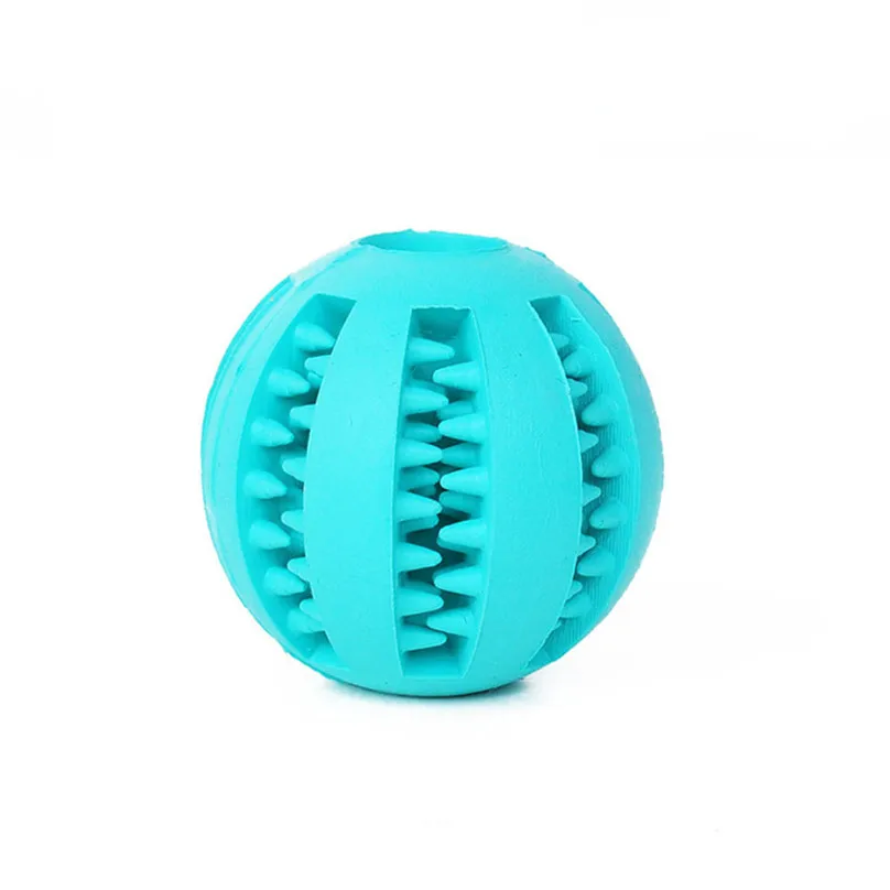 1pc Pet Dog Chew Toy Food Dispenser Ball Bite-Resistant Natural Rubber Clean Teeth Dog Feeders S M #25d27 (1)