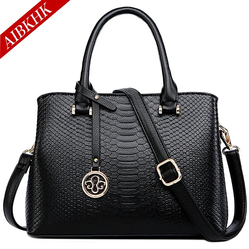 Роскошные дизайнерские сумки от известного бренда, Сумка с верхней ручкой, сумки через плечо для женщин, модная кожаная сумка-тоут для девушек, ручная сумка - Цвет: S9203-Black