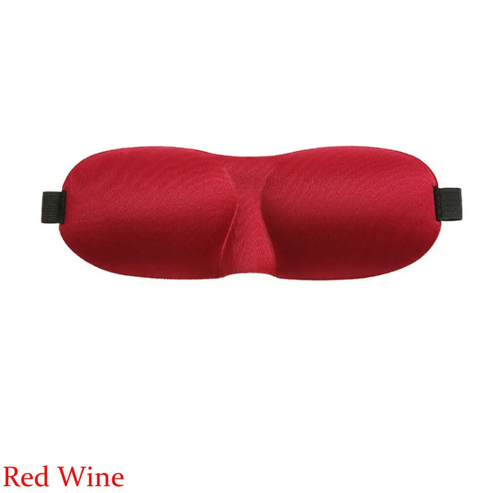 Дорожная 3D маска для глаз, мягкая маска для сна, для отдыха, для отдыха, для сна, с повязкой на глаза - Цвет: Red Wine