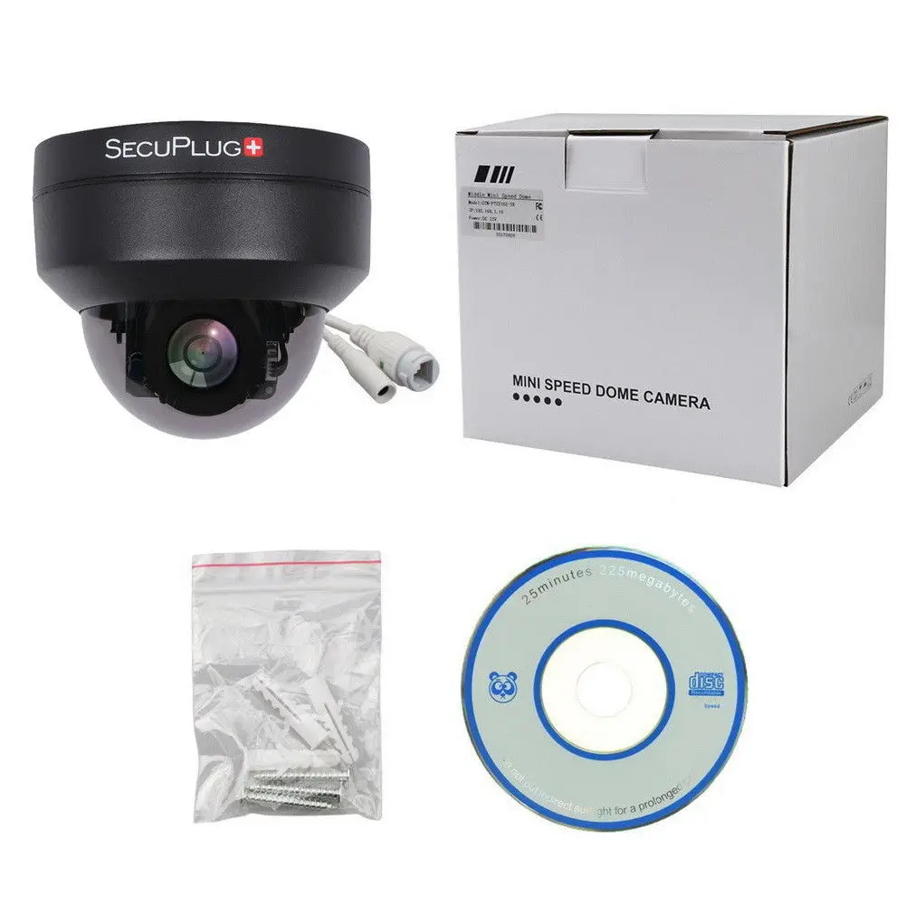5 мегапиксельная Мини PTZ IP Камера Super HD 2592x1944 панорамирование/наклон 4X зум ИК