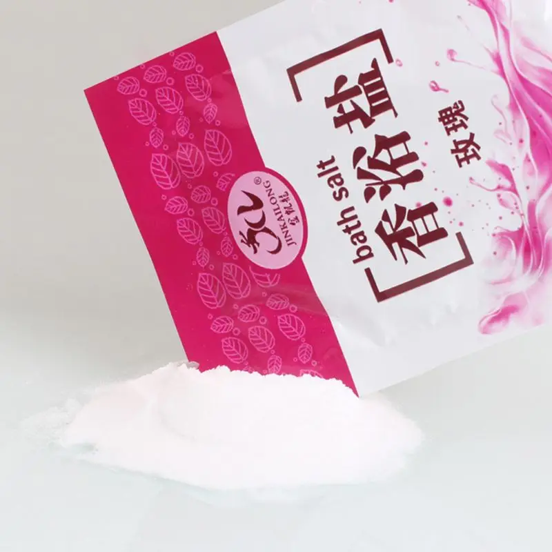 

1 Bag Bath Sea Salts Rose Essence Powder Shower Body Foot Massager Skin Care SPA Exfoliation Scruber Gift