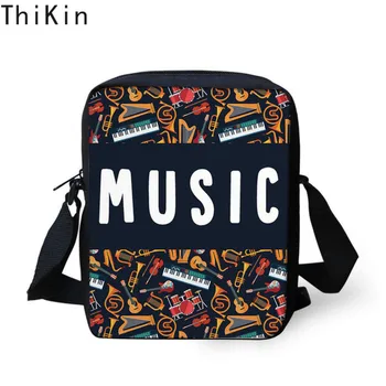 

THIKIN Music Note Cross Body Bag for Women Mini Messenger Crossbody Bags Vintage Student Kids Shoulder Bag for Boys Girls Bolsa