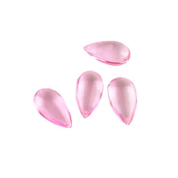 

50pcs/Lot ,Pink Color, 38mm Pear Shape/Tear Drop, Crystal Curtain Pendant For Diy Curtain , Chandelier Parts