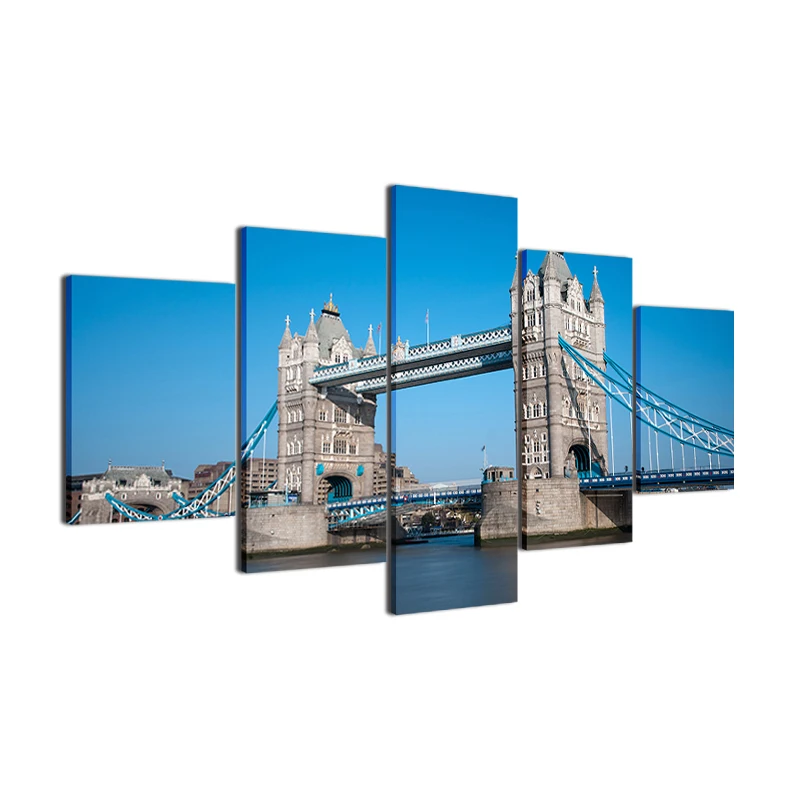 Painting-Canvas-Modular-Decoration-Home-Decor-5-Panel-Building-The-Golden-Gate-Bridge-Frame-Modern-Wall (3)
