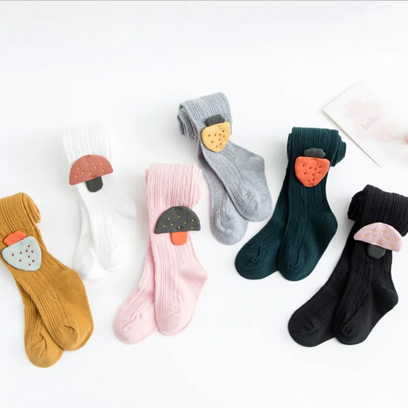 

Girls Baby cartoon Mushroom Tights Baby Girl Tights Cotton carrot Children cartoon animal Stocking kids clothing