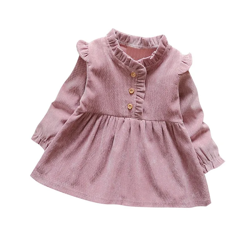 

Spring Baby Girls Dress Children Clothes Dress Lovely Long-Sleeve Kids Princess Dress For Girl Cute Toddler Girls Clothing