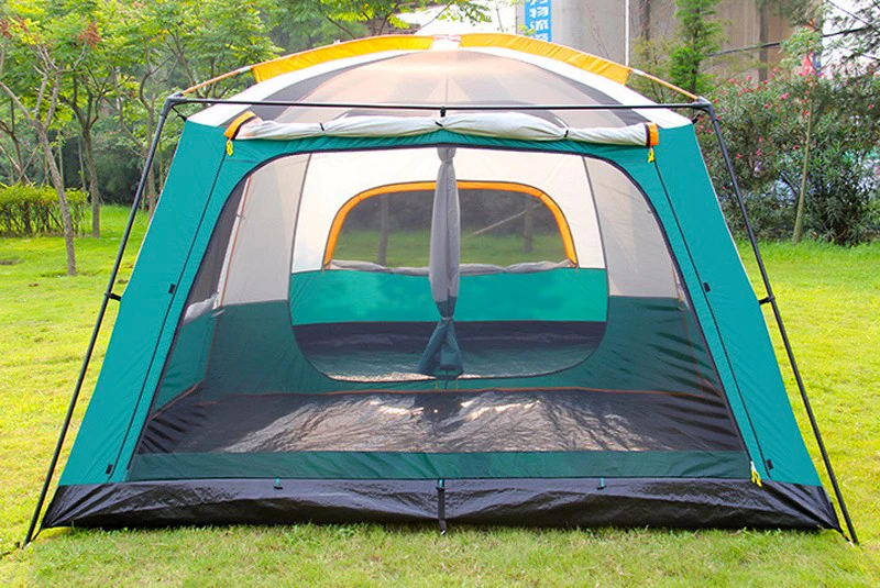Большая семейная палатка для 8-12 человек, для кемпинга, походов, путешествий, 2 комнаты, дышащая, водонепроницаемая, кабина, палатка, полупокрытие, двойной слой