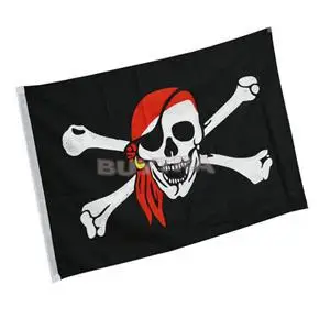 

90x150 cm Jolly Roger Skull Crossbones Pirate Flag Garden Banner Flag Novetly Halloween Supplies