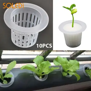 

Mesh Net Pots Nursery Cups Soilless Hydroponic Nursery Tools Plastic 10pcs Durable Nursery Pots Reusable Seed Trays