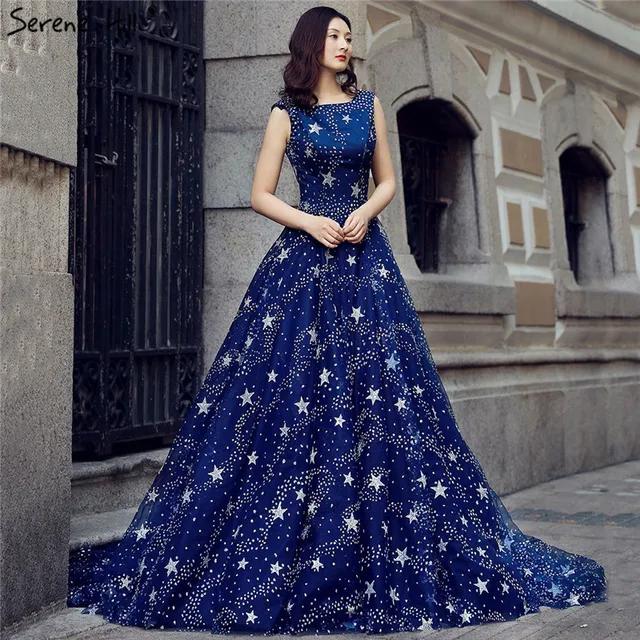 Newest 2018 High End Y Bridal Wedding Dress Indigo Blue Newest 2018 High End Y Bridal Wedding Dress Indigo Blue Sleeveless Photography Weddding Gown Real