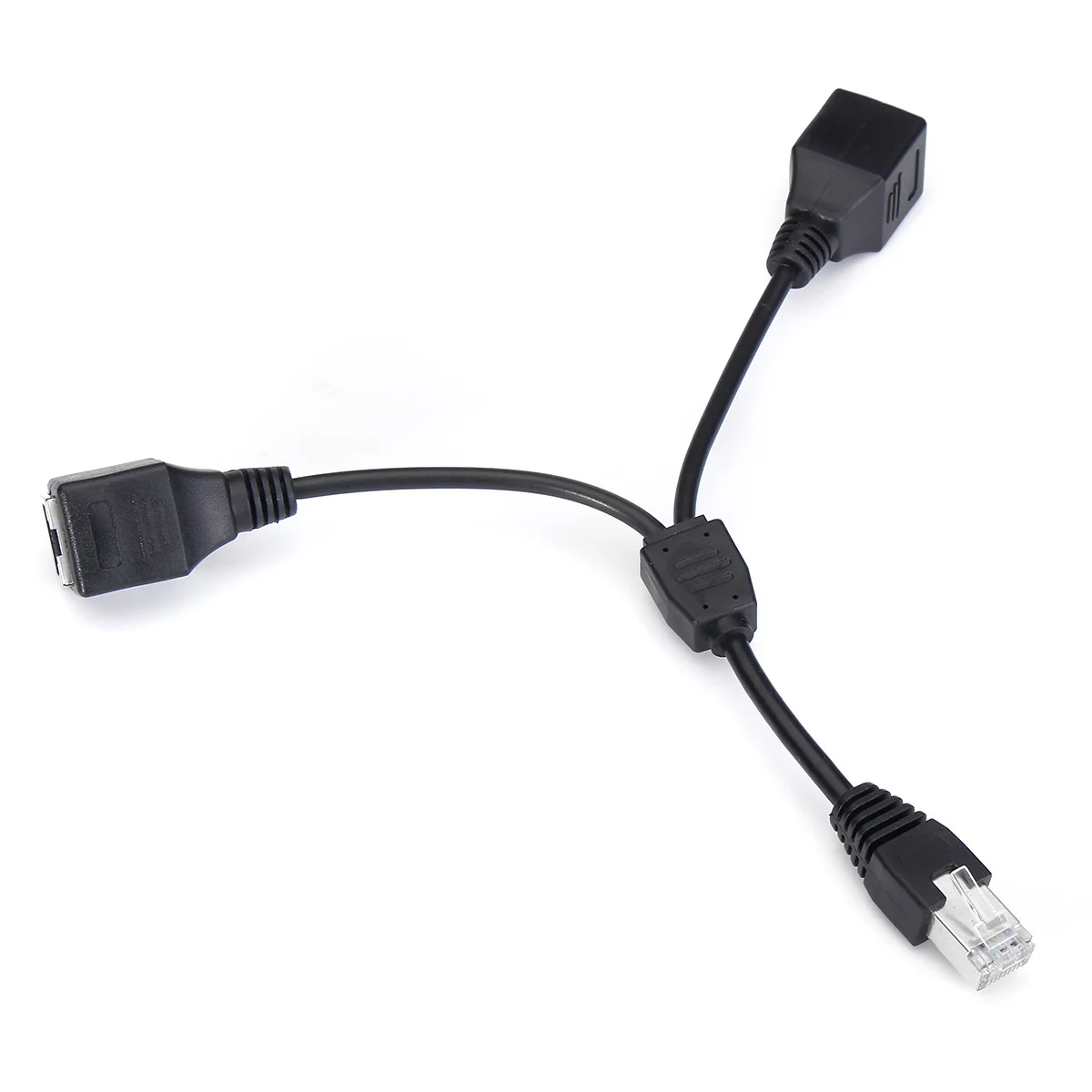 Лучшая цена Cat 5 LAN Ethernet RJ45 1 Папа два разъема адаптера соединительный кабель