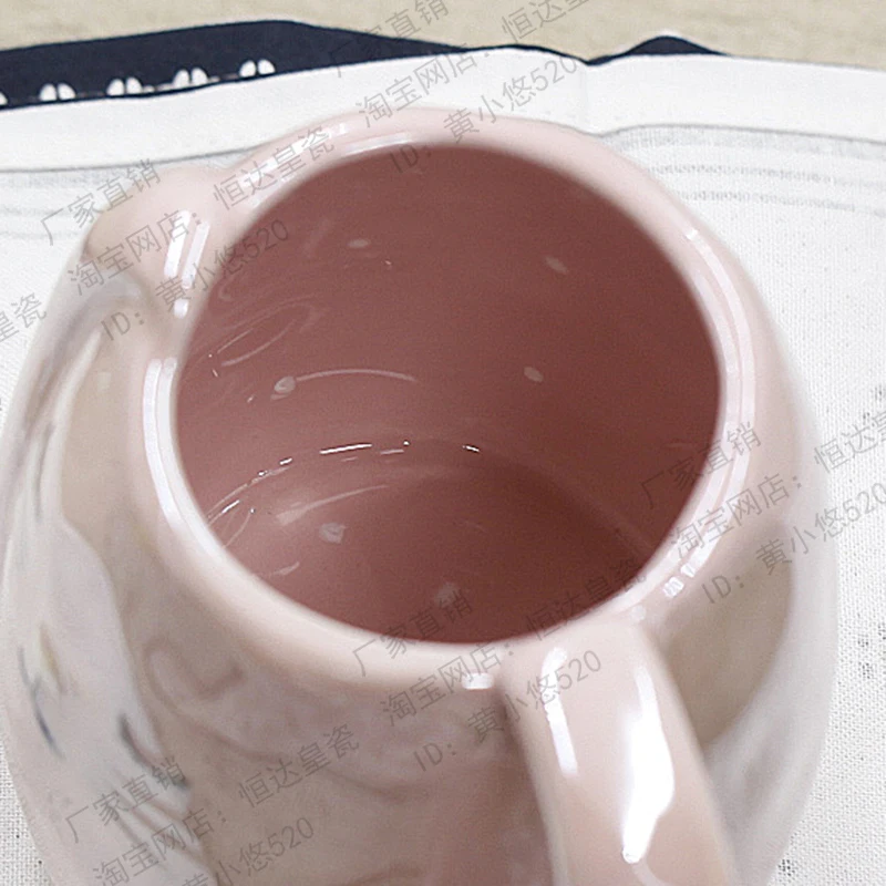 Креативная кофейная кружка с розовой Свинкой, 350 мл, милый мультяшный керамический молочный чай, чашка для девочки, подарок на день рождения, Рождество