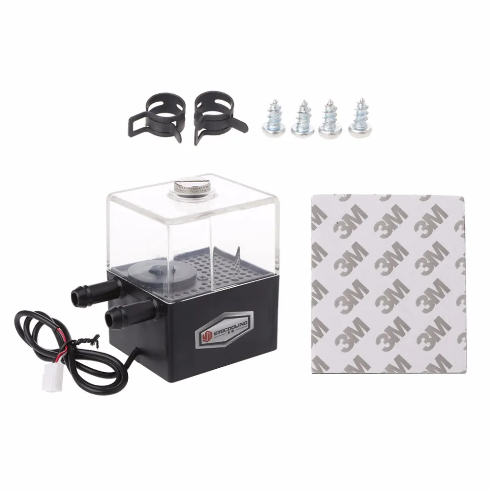

LED Power DC 12V Ultra-Quiet Water Pump Tank For Computer CPU Liquid Cooling System