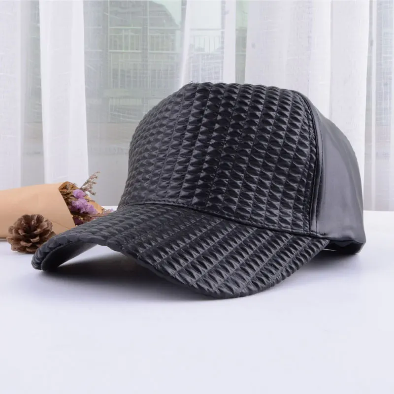 pink leather hat
