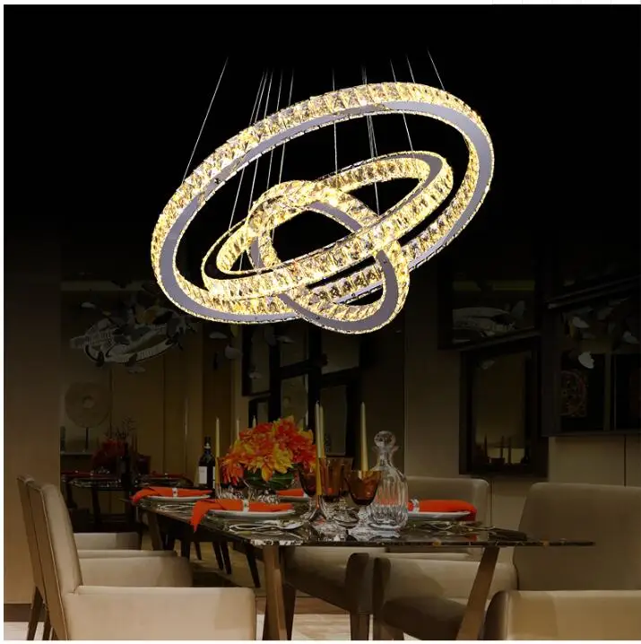 Modern LED Crystal Chandelier Lights Lamp Pendant Hanging Ceiling Fixtures Cristal Lustre Chandeliers Lighting for Living Room