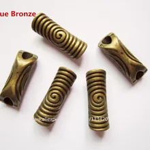 2 шт.-5 шт. античные бронзовые/Серебристые спиральные трубки коса для волос dread дредлок бусины кольца манжеты аксессуары около 5 мм отверстие