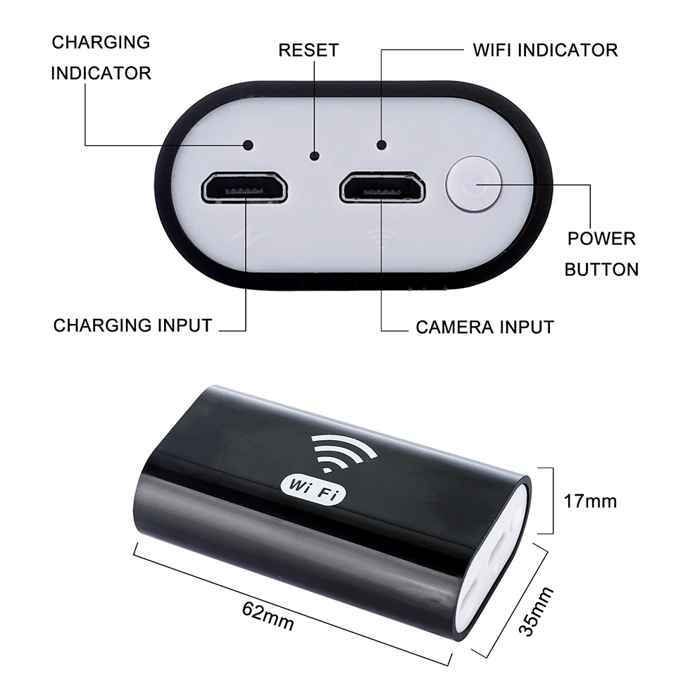 Wsdcam Wi-Fi эндоскоп камера мини водостойкий мягкий проверка кабеля камера 8 мм 1 м USB эндоскоп бороскоп эндоскоп для Iphone