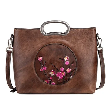 

Women's Vintage Style Handbag Genuine Leather Work Tote Large Shoulder Bag