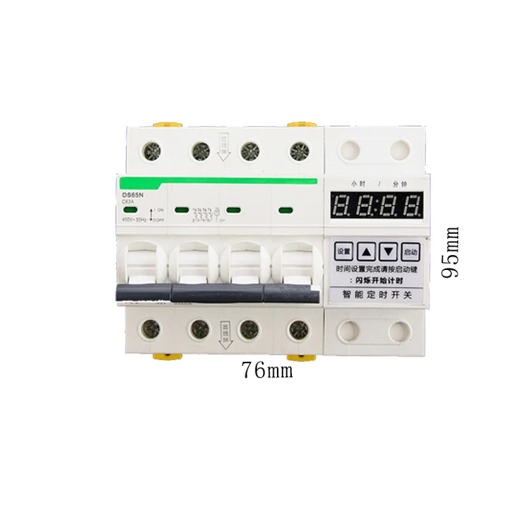 Цифровой интеллигентая(ый) 3 фазы 4 провода cutdown таймер 32A/63A 15000-35000 вт нагрузки автомат защити цепи с таймером 00:01-99: 00 часов