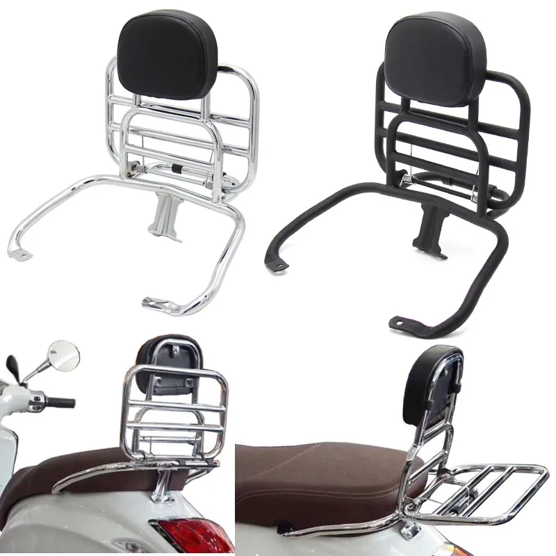 

Chrome / Black LUGGAGE RACK REAR PLATED FOR PIAGGIO GTS 300 250 125 ALL